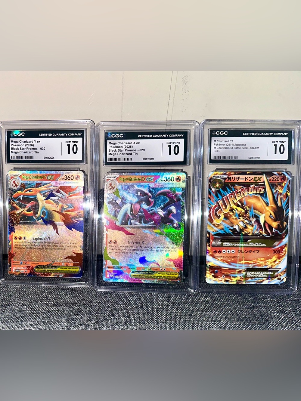 Charizard Bundle Lot graded CGC Gem Mint 10 slabs OBO